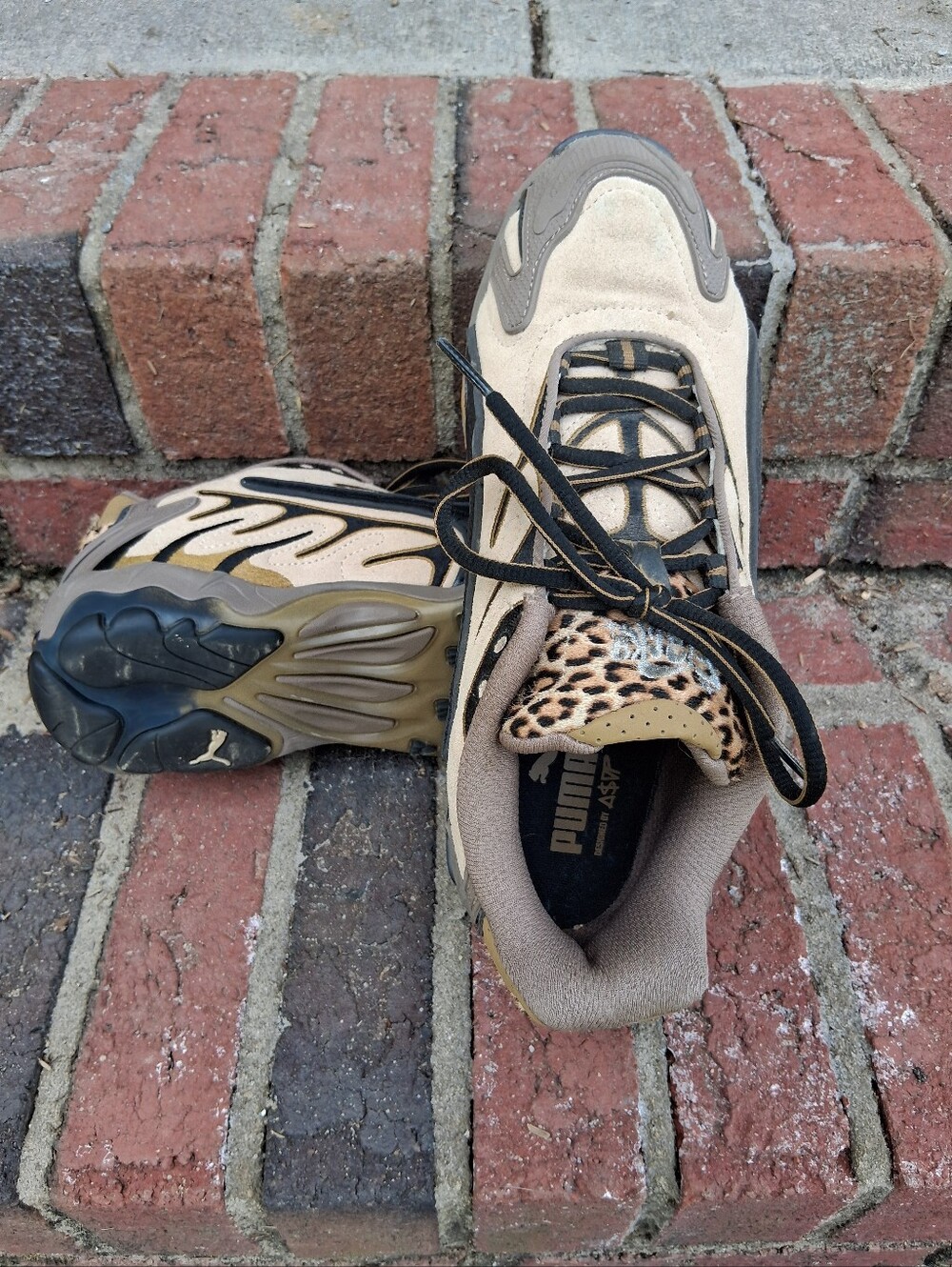 Puma A$AP Rocky Collab Leopard Accent Tan Athletic Sneakers - Picture 4 of 4